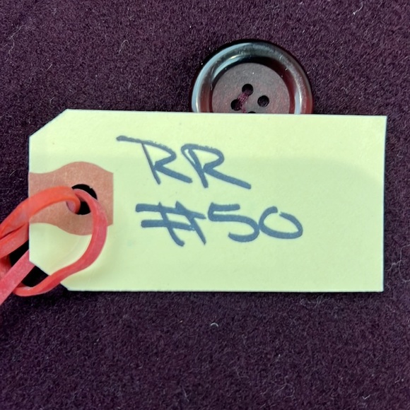 ***sold****Haux Couture Maroon Wool Retro Coat - Picture 8 of 8